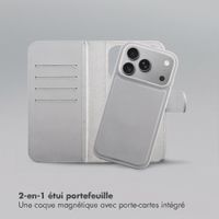 Accezz Coque portefeuille Edge amovible avec MagSafe Apple iPhone 18 Pro / 17 Pro - Gris