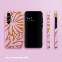 Selencia Coque arrière Vivid Samsung Galaxy S24 FE - Modern Bloom Pink