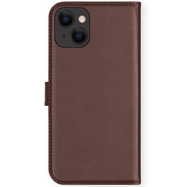 Selencia Étui portefeuille en cuir véritable Apple iPhone 13 Mini - Marron