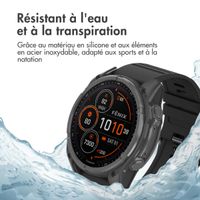imoshion Bracelet QuickFit® Stripe en silicone  - Connexion Garmin 26 mm - Noir