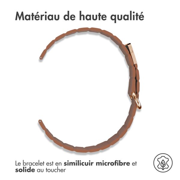 imoshion Bracelet en cuir magnétique  - Connexion universelle 20 mm - Marron