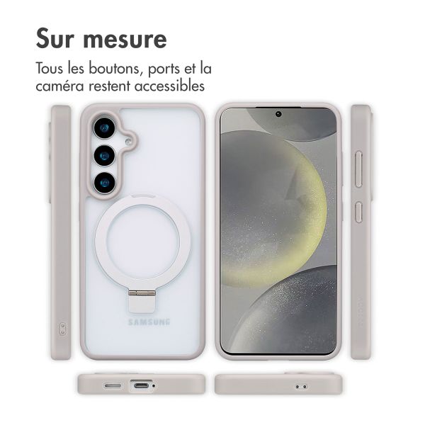 Accezz Coque Ring Stand avec MagSafe Samsung Galaxy S24 - Gris