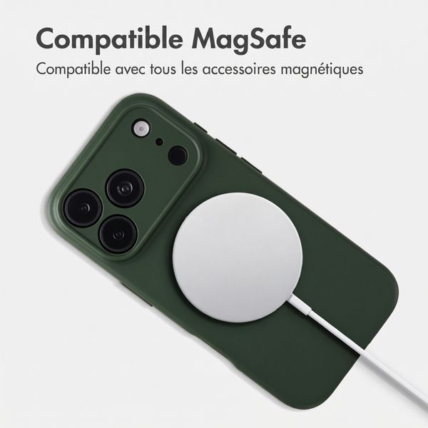 Accezz Coque Grip avec MagSafe Apple iPhone 18 Pro Max / 17 Pro Max - Vert foncé