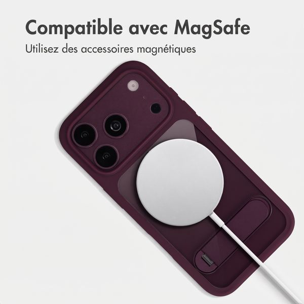 Accezz Coque arrière Hold avec MagSafe Apple iPhone 18 Pro / 17 Pro - Dark Cherry