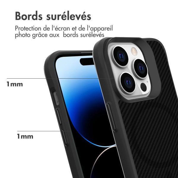 imoshion Rugged Hybrid Carbon Case avec MagSafe Apple iPhone 14 Pro Max - Noir
