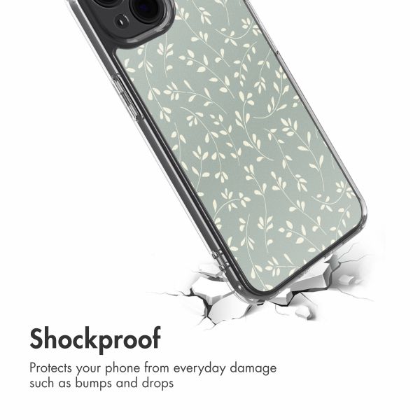 imoshion Coque Design Apple iPhone 14 - Smoke Green Flowers