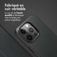 Accezz Étui de télephone portefeuille en cuir 2-en-1 avec MagSafe Apple iPhone 14 Pro - Onyx Black