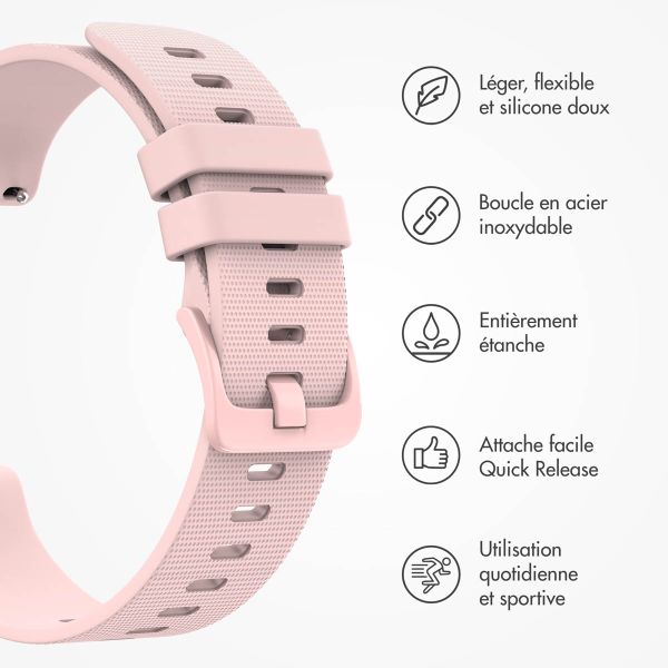 imoshion Bracelet sport en silicone avec boucle Samsung Galaxy Watch 7 40/44 mm - Rose
