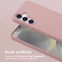 Selencia Coque silicone avec cordon amovible Samsung Galaxy S25 - Sand Pink