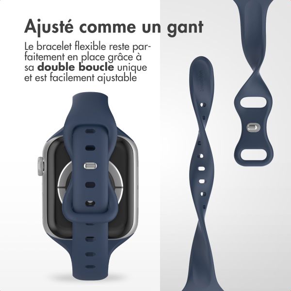 imoshion Bracelet slim en silicone Apple Watch | 44/45/46/49 mm - Navy Blue