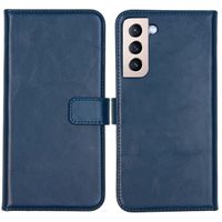 Selencia Étui portefeuille en cuir véritable Samsung Galaxy S22 Plus - Bleu