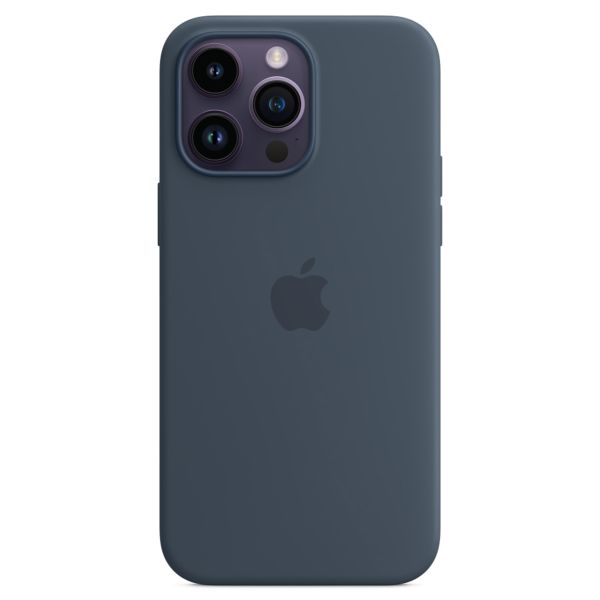 Apple Coque en silicone MagSafe Apple iPhone 14 Pro Max - Storm Blue