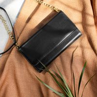 Selencia Pochette amovible en cuir végan Eny Samsung Galaxy S21 Plus - Noir