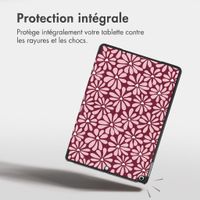 imoshion Coque tablette Design Trifold Apple iPad 9 (2021) 10.2 pouces / iPad 8 (2020) 10.2 pouces / iPad 7 (2019) 10.2 pouces - Bloom Love Blush