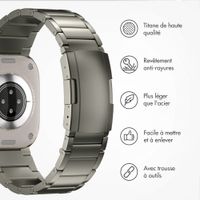 Accezz Bracelet en acier Titane mat Apple Watch | 38/40/41/42 mm - Titanium