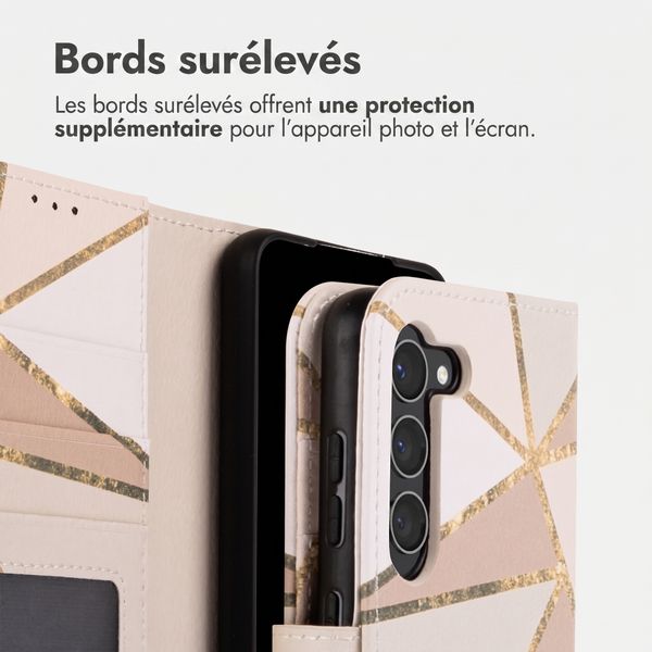 imoshion Étui de télephone portefeuille Design Samsung Galaxy S23 - Beige Graphic