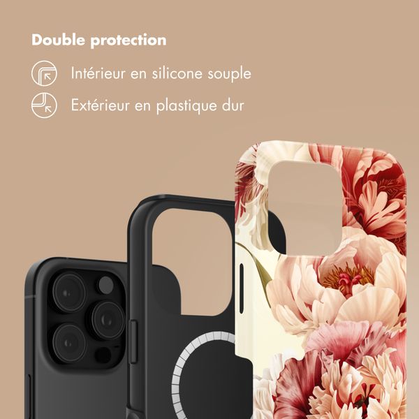 Selencia Coque arrière Vivid avec MagSafe Apple iPhone 16 Pro Max - Vintage Peony