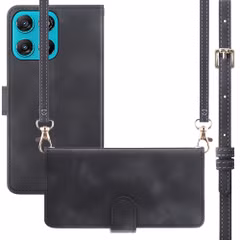 imoshion Etui de télephone portefeuille avec cordon Motorola Moto G77 - Noir