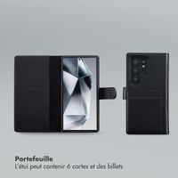 Selencia Étui portefeuille amovible Olyn avec MagSafe Samsung Galaxy S24 Ultra - Noir