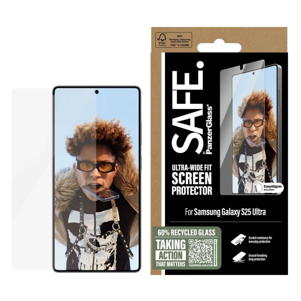 SAFE by PanzerGlass Protection d'écran Ultra-Wide Fit avec applicateur Samsung Galaxy S25 Ultra