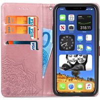 Etui de télephone portefeuille Mandala Apple iPhone 12 (Pro) - Rose Doré