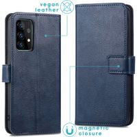 imoshion Étui de télephone portefeuille de luxe Samsung Galaxy A52(s) (5G/4G) - Bleu foncé