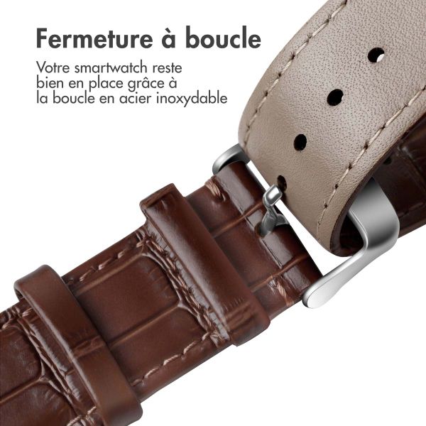 imoshion Bracelet cuir crocodile Apple Watch | 38/40/41/42 mm - Marron
