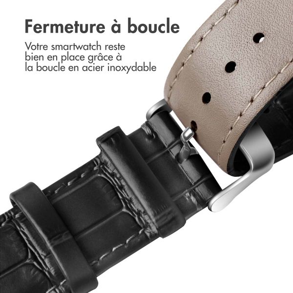 imoshion Bracelet cuir crocodile Apple Watch | 38/40/41/42 mm - Noir