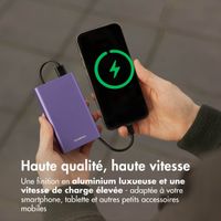 imoshion Ultra Series Aluminium Batterie externe 20.000 mAh - Charge rapide jusqu'à 33 watts - Tropical Violet