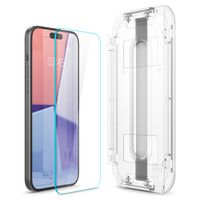 Spigen Protection d'écran en verre trempé GLAStR Fit 2 Paquets + Applicator Apple iPhone 16 Plus / 15 Plus