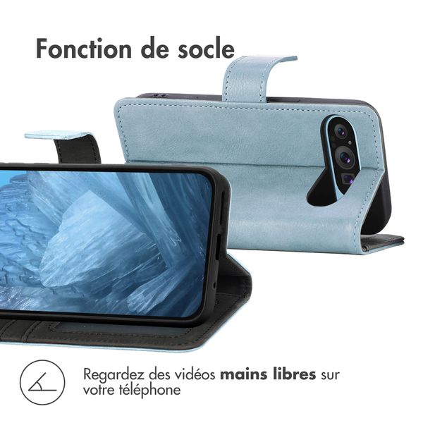 imoshion Étui de télephone portefeuille de luxe Google Pixel 9 / 9 Pro - Bleu clair