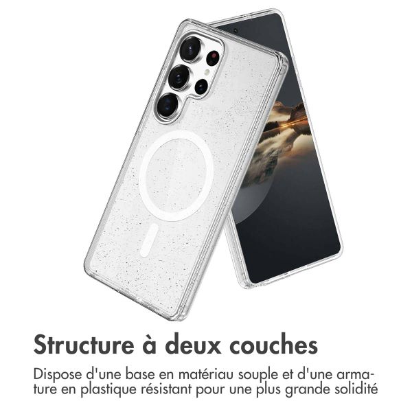 imoshion Coque Pailletée avec MagSafe Samsung Galaxy S24 Ultra - Paillettes Transparent