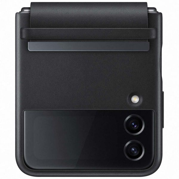 Samsung Original Coque Leather Samsung Galaxy Z Flip 4 - Noir