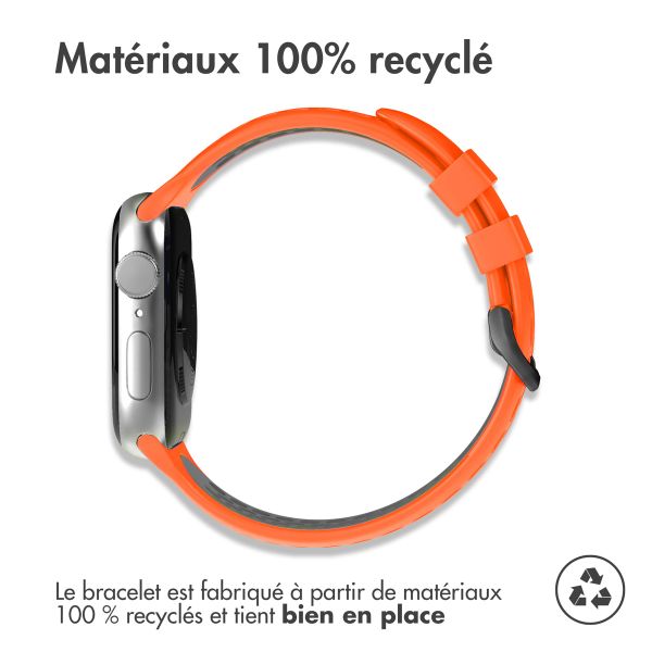 imoshion Bracelet sport en silicone avec boucle Apple Watch | 38/40/41/42 mm - Orange & Black