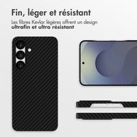 Accezz Coque Kevlar® MagSafe Samsung Galaxy S25 - Noir