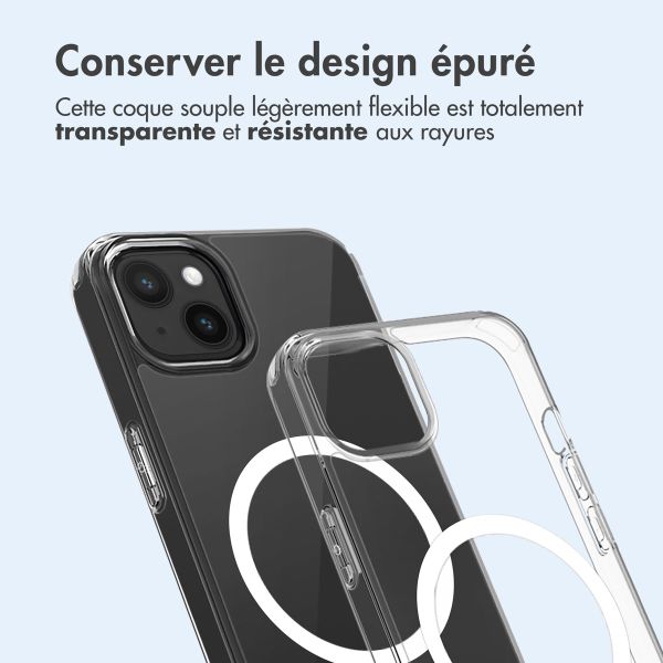 imoshion Coque arrière de protection avec MagSafe Apple iPhone 15 Plus - Transparent