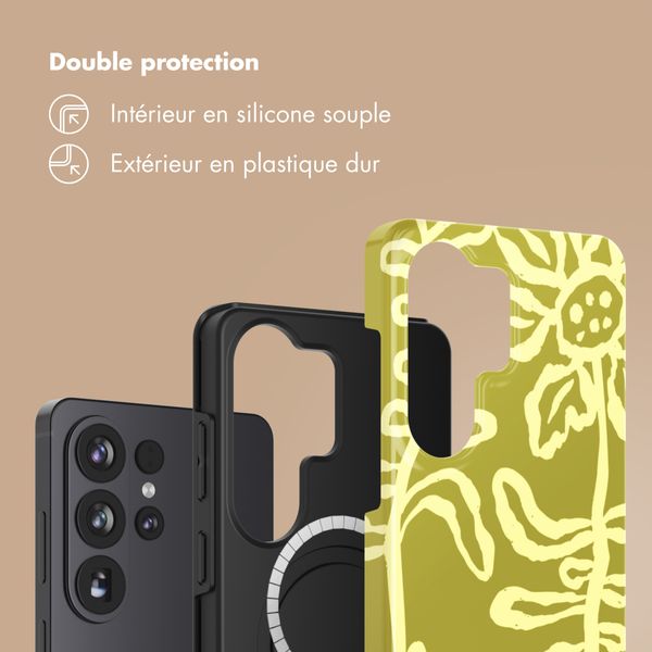 Selencia Coque arrière Vivid avec MagSafe Samsung Galaxy S26 Ultra - Chalky Bloom