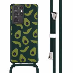 imoshion Coque design en silicone avec cordon Samsung Galaxy S21 Ultra - Avocado Green