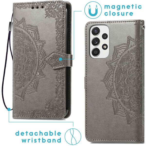 imoshion Etui de télephone Mandala Samsung Galaxy A33 - Gris