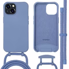 imoshion Coque arrière Color avec cordon amovible et MagSafe Apple iPhone 15 - Ash Blue