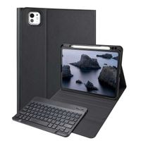 Accezz Étui de tablette portefeuille Bluetooth Clavier Apple iPad Pro 11 (2025) M5 / (2024) M4 - AZERTY / FR - Noir