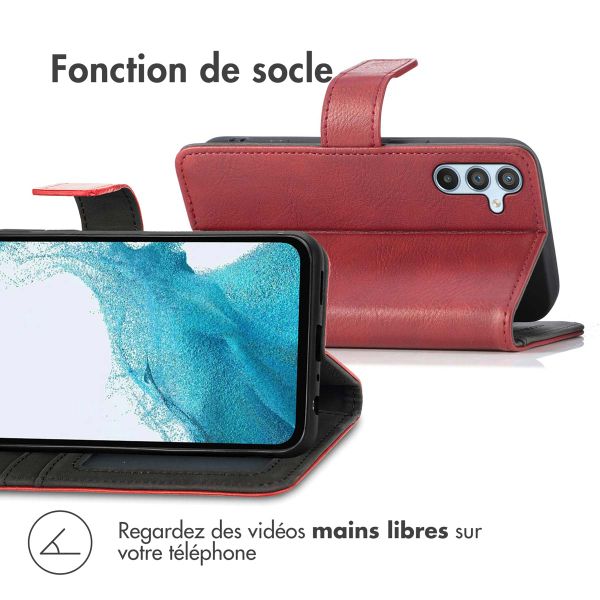 imoshion Étui de télephone portefeuille de luxe Samsung Galaxy A34 (5G) - Rouge