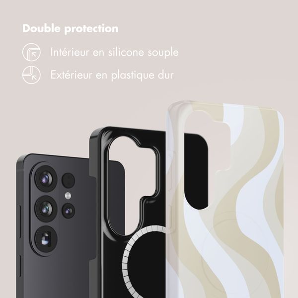 Selencia Coque arrière Vivid avec MagSafe Samsung Galaxy S26 Ultra - Desert Waves Beige