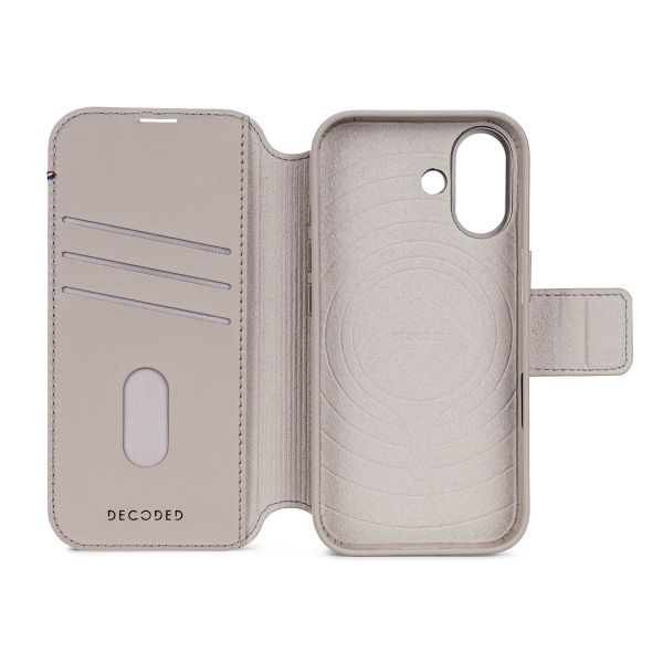 Decoded Portefeuille détachable 2 en 1 en cuir MagSafe Apple iPhone 17 Pro Max - Solid Clay