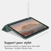 Accezz Coque tablette portefeuille Smart Silicone Apple iPad Air 13 pouces (2026) M4 / (2025) M3 / (2024) M2 - Vert foncé