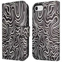 imoshion Étui de télephone portefeuille Design Apple iPhone SE (2022 / 2020) / 8 / 7 / 6(s) - Black And White