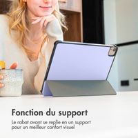 imoshion Coque tablette Trifold Apple iPad 9 (2021) 10.2 pouces / iPad 8 (2020) 10.2 pouces / iPad 7 (2019) 10.2 pouces - Lila