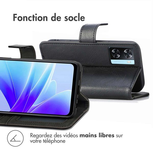 imoshion Étui de télephone portefeuille de luxe Oppo A57(s) - Noir