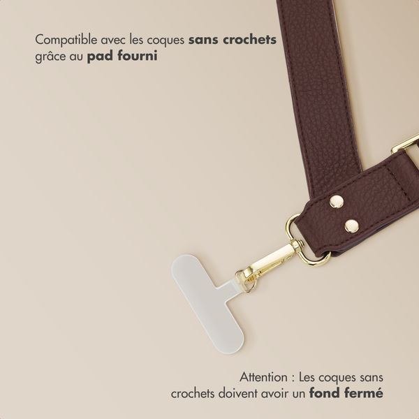 Selencia Cordon de téléphone avec petit sac - Mocha Brown