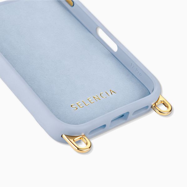 Selencia Coque arrière Rivièra avec MagSafe avec crochets amovibles Apple iPhone 17 Pro Max - Powder Blue